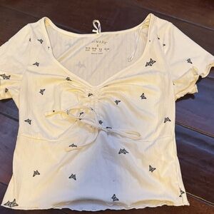 Primark Yellow Butterfly Print Women's Top